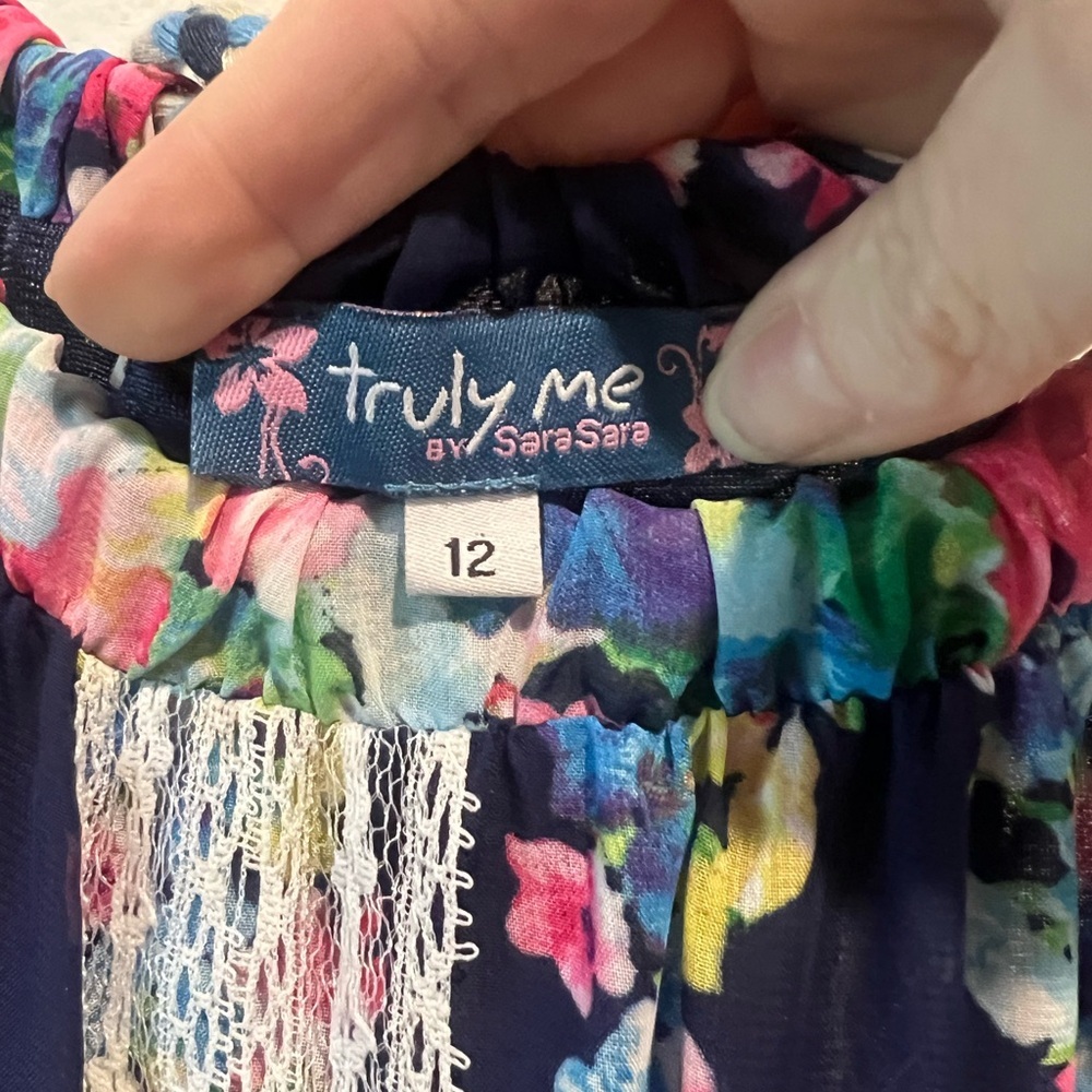 Truly Me HiLow Floral Sundress by SaraSara Size 12 Girls - Picture 4 of 12